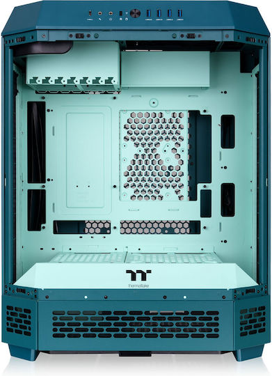 Thermaltake The Tower 600 Gaming Midi Tower Кутия За Компютър Със Страничен Прозорец Transformative Teal