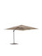 Hängender Quadratischer Aluminium Garten- und Terrassen-Sonnenschirm Porto Grau 4x3xHöhe 2,5 m