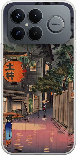 Калъф Ukiyo-e Tokyo Rain Street Xiaomi Poco F8 Ultra 5g Гъвкав TPU Прозрачен Силикон