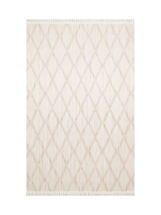 SteweHome Χαλί με Κρόσια 200x300cm Μπεζ