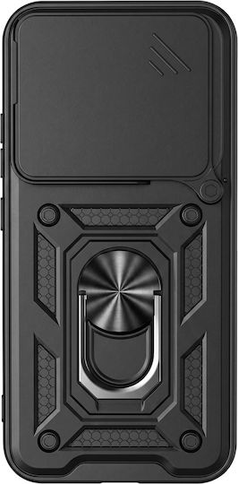Avizar Case Realme 16 Pro Plus Ring Stand Sliding Camera Cover Black
