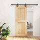 Vidaxl Sliding Door Natural Black 80 x 210 cm