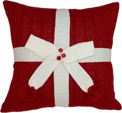 Christmas Decorative Pillow Case 42x42 2076cc Red Bow