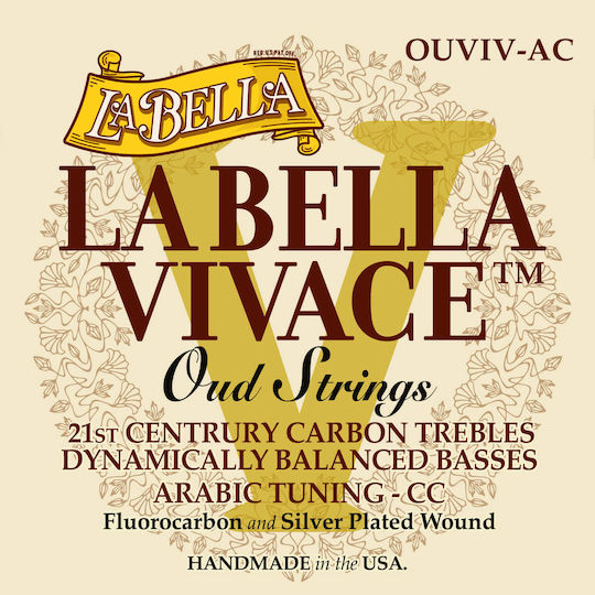 La Bella Ouviv-ac Vivace Χορδές Ουτιού Αράβικο Χόρδισμα C-c