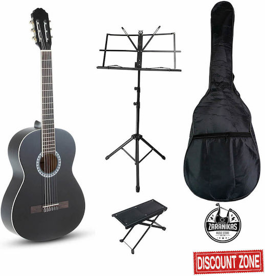 Gewa Ps510156 Classical Guitar Black Standard Package
