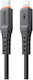WK Braided USB-C to Lightning Cable Μαύρο 1m