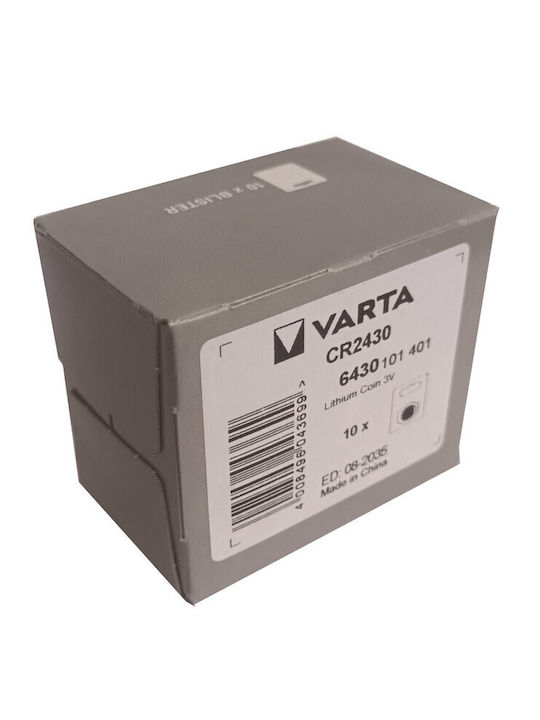 Varta Μπαταρίες Λιθίου Ρολογιών CR2430 3V 10τμχ