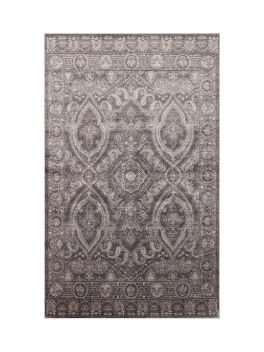 SteweHome Handgefertigter Rechteckiger Grauer Wohnzimmer Teppich 200x300cm