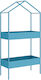 Outsunny Metal Plant Tower Blue 75x35x150cm