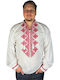 Blouse White Red