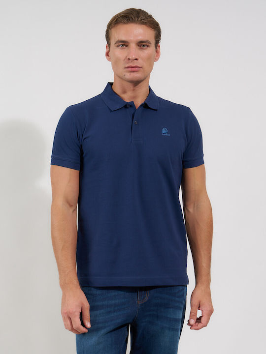 Admiral Polo Short Sleeve Blouse Blue