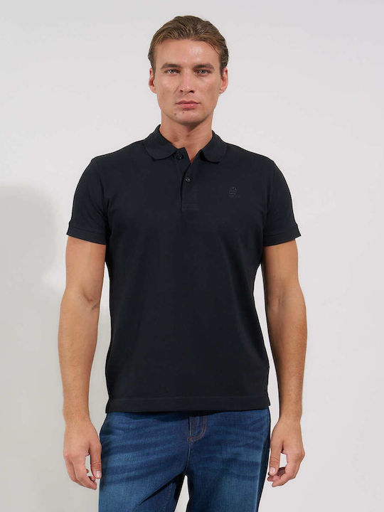 Admiral Polo Short Sleeve Blouse Black