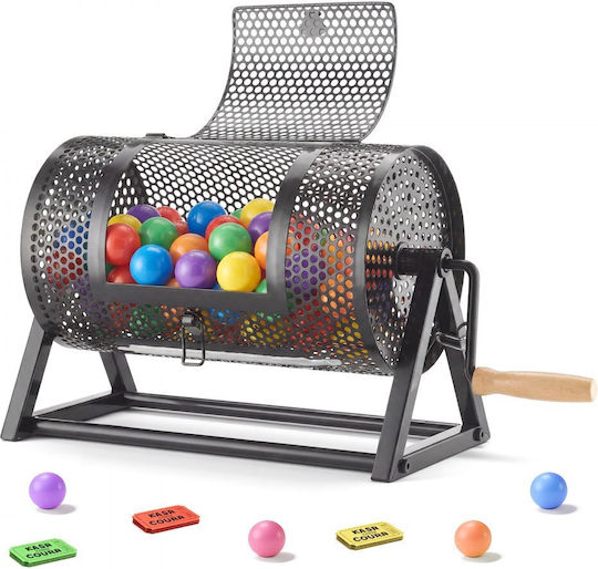 Vevor Rotating Raffle Ticket Drum 295 X 167 Mm Holds 2500 Tickets Or 100 Ping Pong Balls Rotating Raffle Ticket Cage Reinforced Handle Stable Triangular Base Events Gatherings Black