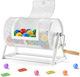 Vevor Raffle Drum 295 X 167 Mm 2500 Tickets Or 100 Ping Pong Balls Reinforced Handle Stable Triangular White Base Cjg12ycjsdzjsj9gk002v0