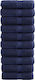 vidaXL Set Of 10 Hotel Hand Towels 50x30cm Blue