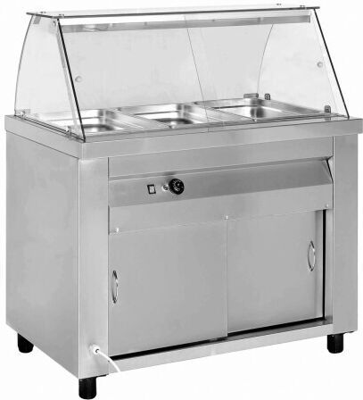 Niki Inox Heating Lamp for Buffet with Dimensions 107x80x129cm