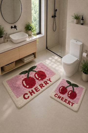 SteweHome Set Antiderapant Covoare De Baie STE-029382-P29382 Multicolore 40x60cm 2 Bucăți