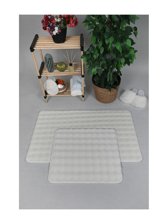 SteweHome Rutschfestes Set Badematten STE-029946-V66549 Beiges 60x100cm 2 Stück