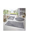 SteweHome Non-Slip Set Round Bath Mats STE-029801-V66278 Gray Ø60cm 3 Pieces