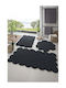 SteweHome Non-Slip Set Bath Mats Round STE-029892-V66380 Poppy Colour Ø60cm 3 Pieces