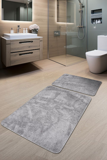 SteweHome Badematten Set STE-029920-V66460 Graue 60x100cm 2 Stück