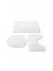 SteweHome Non-Slip Set Bath Mats STE-029916-V66443 Grey 60x100cm 3 Pieces