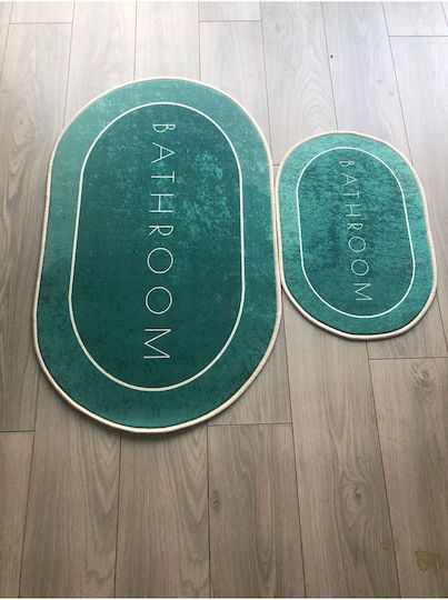 SteweHome Σετ Πατάκια Μπάνιου STE-029722-V66262 Μπορντό 60x100εκ. 2τμχ