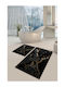 SteweHome Rutschfeste Badematten Set STE-029687-P29687 Schwarz 60x100cm 2 Stück