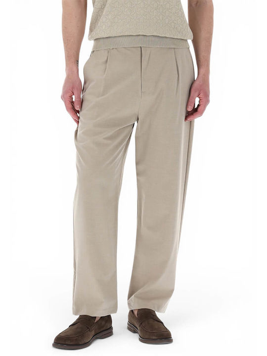 Gianni Lupo Elastische Beigen Herrenhose