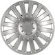Auto Gs Set Car Hubcaps Cbx 13" with Smart Logo 4 Pieces Silver