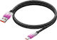 Linq USB Typ-C Zu USB Schnelles Laden Kabel 48W LED Bildschirm 1,2m Lila