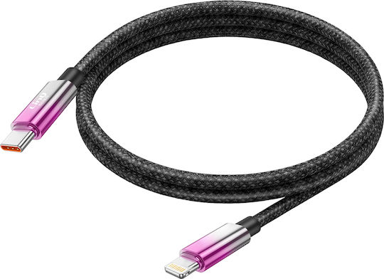 Linq Blitzkabel Für Usb-c Schnelles Laden 35w LED Bildschirm 1,2m Lila