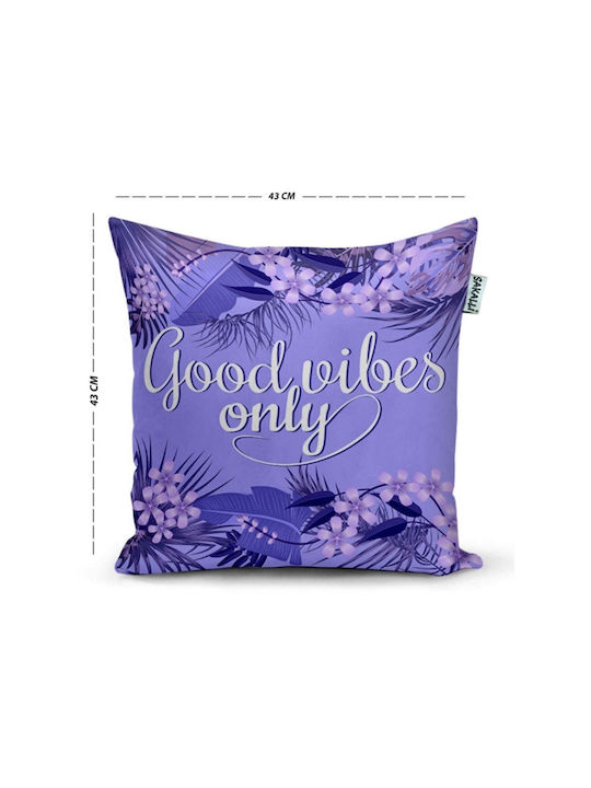 SteweHome Decorative Pillow Case Velvet Purple 43x43cm