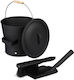 Relaxdays Kaminwerkzeug-Set Grau