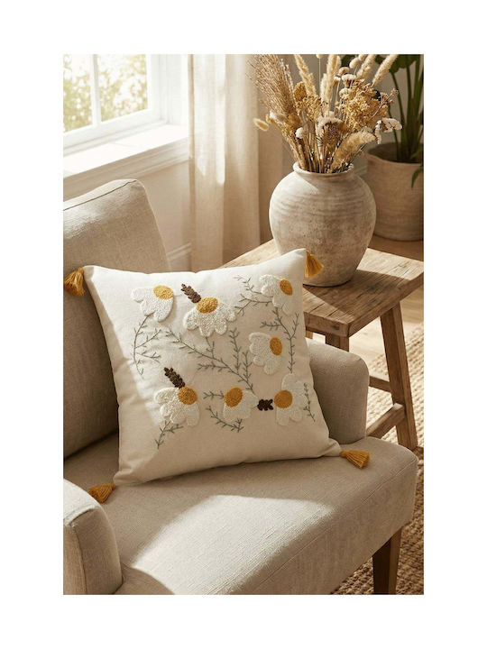SteweHome Decorative Pillow Case Beige 42x42cm