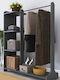 SteweHome Wooden Floor Standing Coat Rack Gray 106x128cm