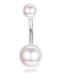 FantazyStores Ohrring Bauchnabel aus Stahl Silber