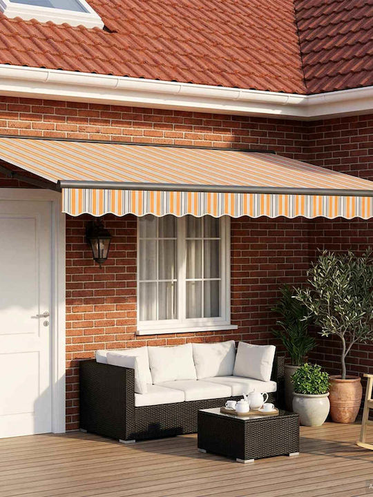vidaXL Terrasse Zelt mit LEDs Orange 4x3.5m