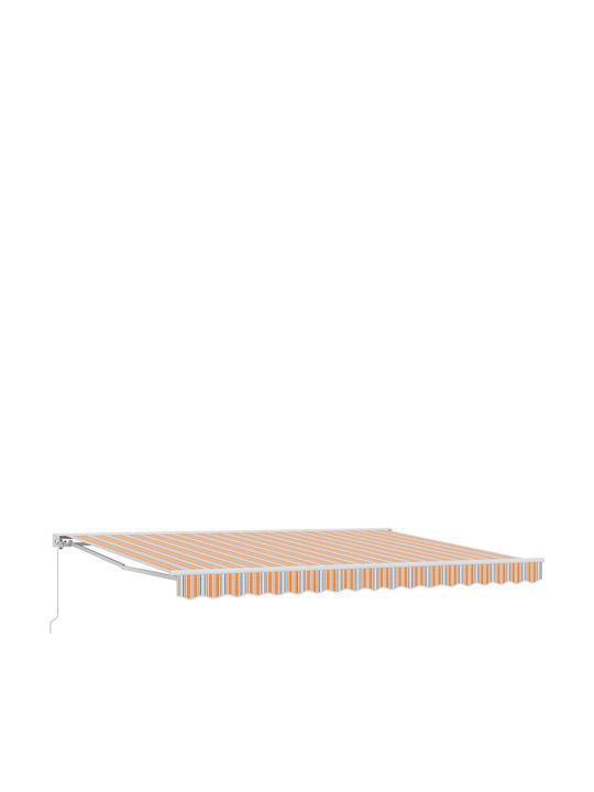 vidaXL Pavillon Terrasse mit LEDs Orange 4x3.5m