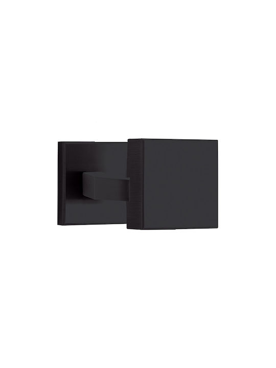 Zogometal Middle Door Lever With Rosette Pair With Mouthpiece Black
