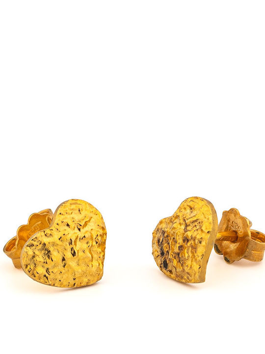 George Art Jewels Stud Earrings Made of Gold Plated Silver