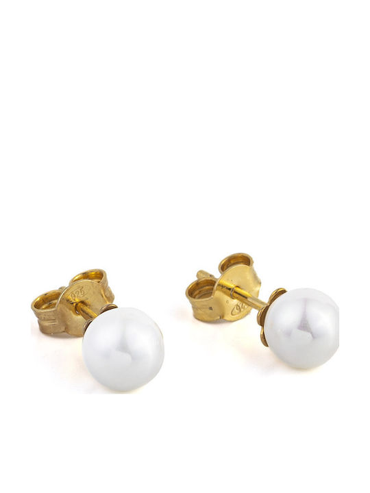 George Art Jewels Ohrringe Stecknadelverschluss aus Silber Vergoldet mit Perlen George Art Jewels Ohrringe Stecknadelverschluss aus Silber Vergoldet mit Perlen