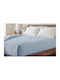 Piqué Decke Einzeln 160x240cm Hellblau