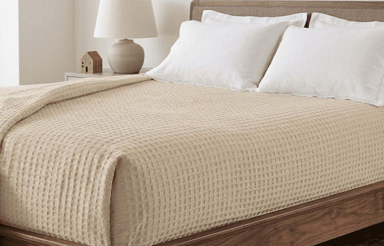 Pique Single Blanket 160x240cm Beige