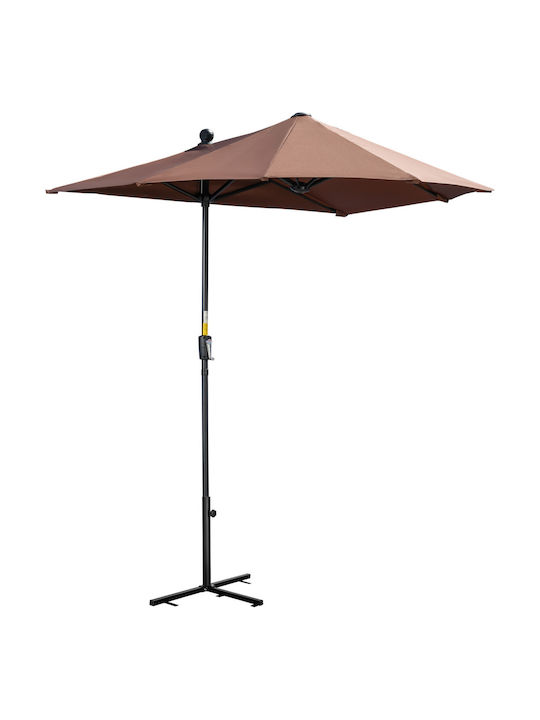 Hanging Circular Metal Brown Garden Umbrella F2m