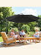 Hanging Circular Parasol Metal Black Φ3m