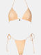 Bikini-Set Dreieck Polka Dot Gelb