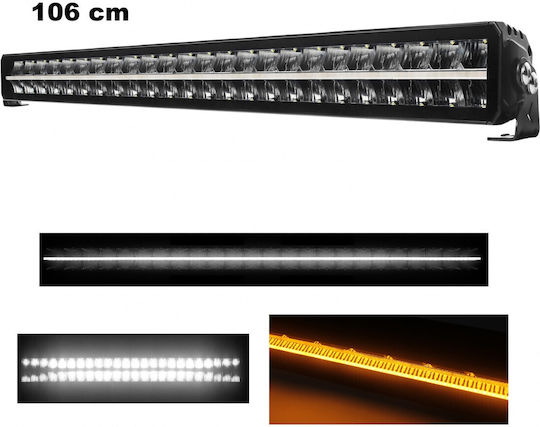 106 См 42 Инча 12v 24v LED Бар Пиано Дизайн Диоден Прожектор Супер Мощен Бяло Оранжево Светлина Маркер Лампа