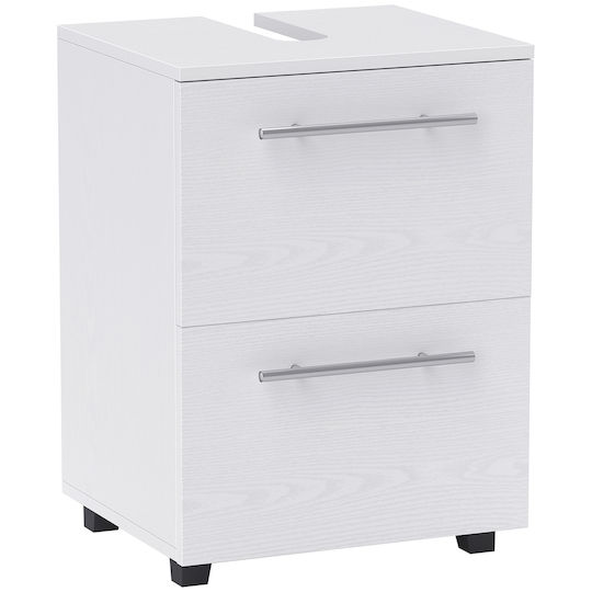 HomCom Πάγκος με Νιπτήρα Μελαμίνη Μ41.5xΒ35.5xΥ59cm Λευκό