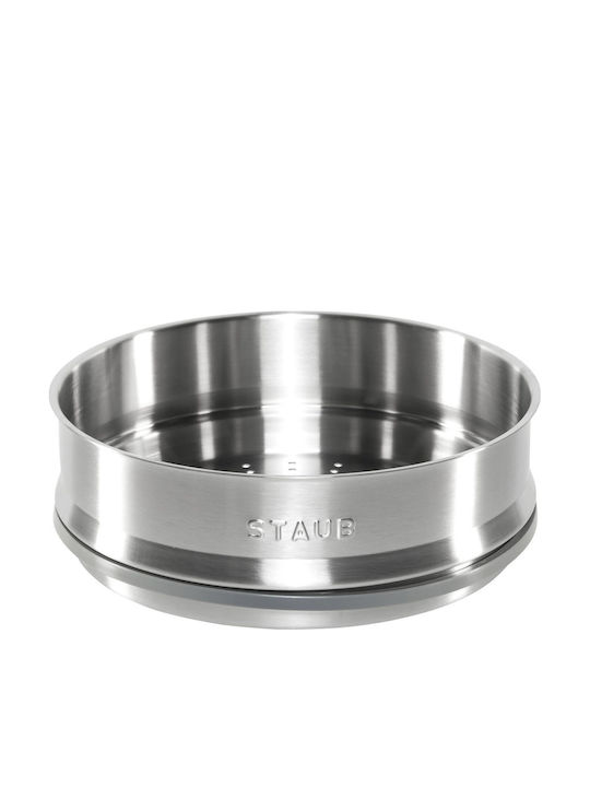 Staub Тава Кръгла с Капак от Неръждаема Стомана